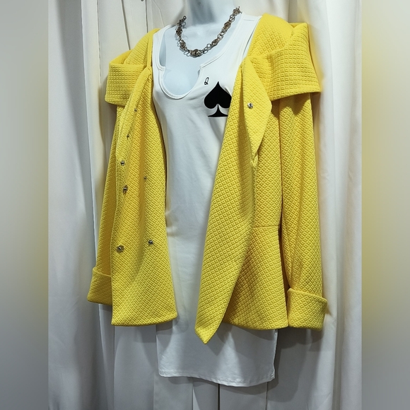 Ashro Vibrant Yellow Pea Coat - Picture 5 of 15